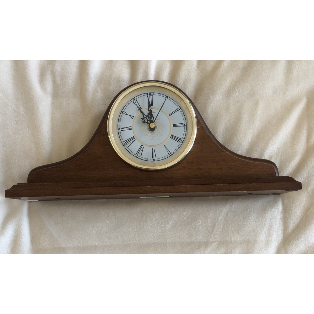 Vintage Sunbeam Wood Mantle Clock Model 882-621 Tested Works Great 17x7x3.5 - Picture 7 of 10